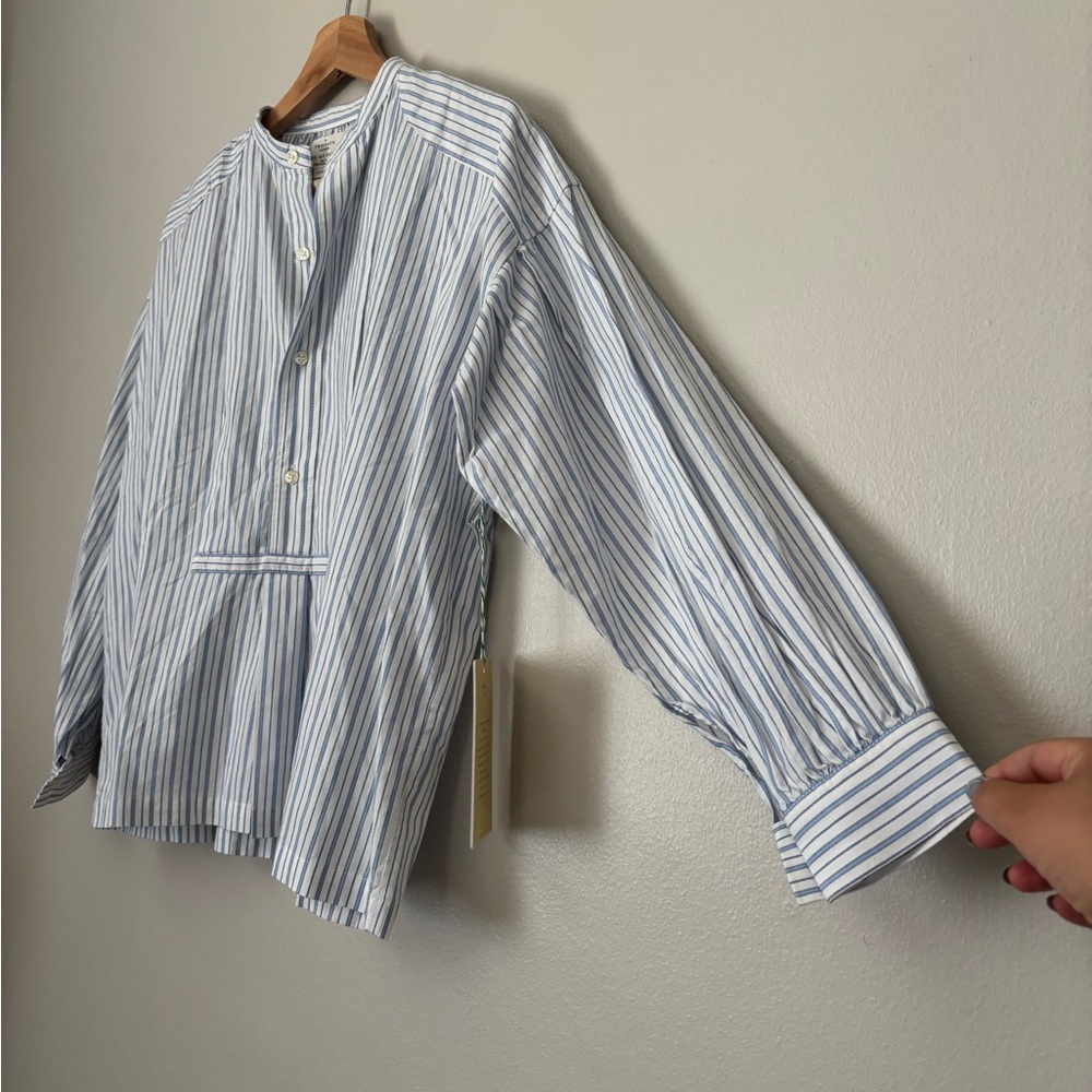 Trovata Beachy Coastal Striped Oversized Shirt - Picture 3 of 11